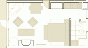 Studio Distribución de la habitación Studio